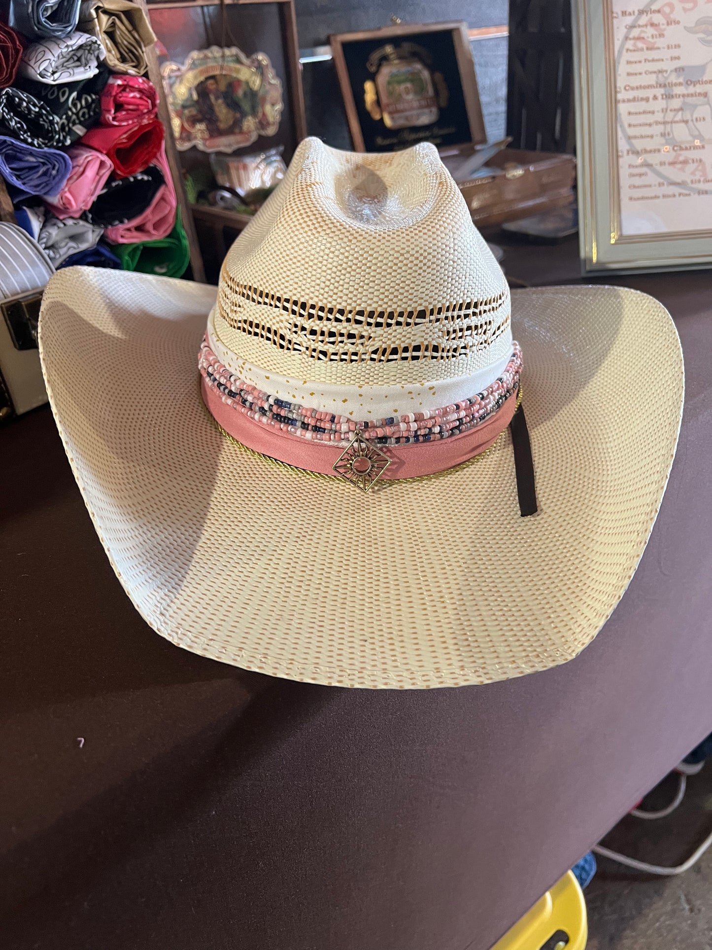 Straw Cowboy Hat, custom fit and styled
